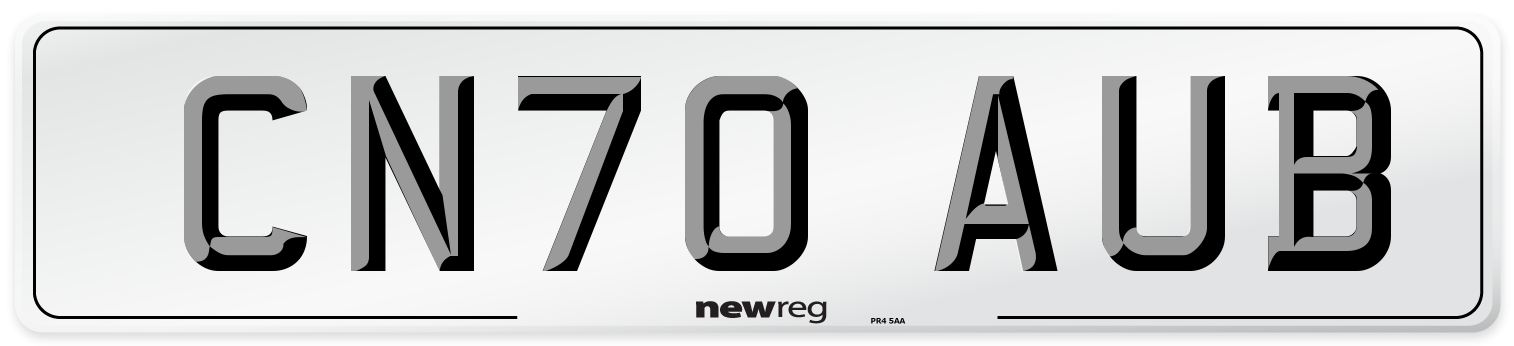 CN70 AUB Number Plate from New Reg